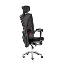 军臣英杰 办公椅 黑色网布 钢制框架 五星脚架 可调节高低 可躺 带轮 