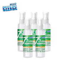 可立仕（cleace）75%酒精喷雾100ml*5瓶装 乙醇消毒喷雾皮肤物居家办公免洗手消毒液剂