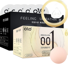 OLO 避孕套延时持久螺纹大颗粒入珠套超薄玻尿酸002安全套狼牙套延长增加粗大长 成人计生情趣用品 20只【冰火+玻尿酸+4柔珠+单片润滑】