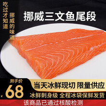 掌鲜生活 挪威冰鲜三文鱼刺身中段（大西洋鲑） 日式生鱼片 三文鱼腩刺身 三文鱼整条当天分割 健康轻食 宝宝辅食  后段500g  （去皮净肉）