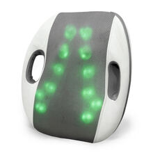 倍轻松背部按摩器腰椎按摩仪靠垫腰部按摩仪腰背车载 浅灰色