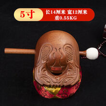 木鱼法器一套佛堂寺庙家居礼佛木鱼檀木念佛助念击打法器佛教乐器 檀木木鱼5寸