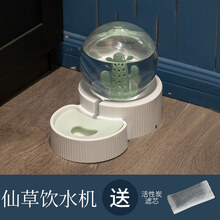 美人喵 猫咪饮水机流动宠物不插电自动饮水器不湿嘴猫碗陶瓷猫狗碗慢食碗缓食盆狗碗 仙草泡泡 宠物饮水器【不湿嘴】
