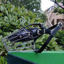 HKNA 狗嘴套防咬防叫防乱吃口罩可调节金毛德牧藏獒大型犬用大狗铁嘴套 马犬德牧长嘴狗专用 M码