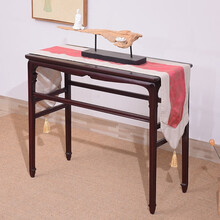 慢象红木家具血檀（学名：染料紫檀）条案实木 供桌 玄关桌 神台 新中式农村客厅香案平头案摆件条案书桌 A款：长118*宽42*高82cm