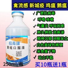 迅销  鸡瘟预防药流感新城疫家禽抗病毒重症清瘟鸡药鸭鹅禽药鸡药大全清瘟败毒口服液兽药