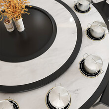 火锅桌酒店一人一锅火锅桌子电磁炉一体商用电动饭店包厢用圆桌带电磁炉联堃 1.6电动8个电磁炉8个锅 官方标配