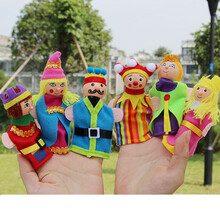 手指偶 10款小动物指偶毛绒玩具手指玩偶兔子儿童讲故事手指套 城堡故事人物一套(6个)