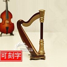 京炫（JINGXUAN)竖琴模型摆件木制西洋乐器模型毕业送男女朋友音乐生日礼物教学用 10厘米【没音乐】二