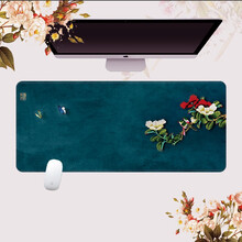 冰雷 中国风宫廷超大加厚鼠标垫 水墨画卡通游戏鼠标垫  国潮大号锁边包边办公桌垫 古风之喜上眉梢(800*300*3MM)