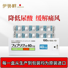 【日本直发】进口帝人痛风药片 降解尿酸缓和痛风关节痛フェブリク非布索坦司他片 原装进口高尿酸专治药 フェブリク 帝人【100粒】40mg 一盒装