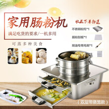 凯阅肠粉机商用迷你型家用不锈钢抽屉式 双层蒸肠粉炉早餐节能全自动燃气布拉肠专用设备 双层肠粉机带多功能蒸格+5斤肠粉粉