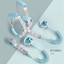 儿童防走失带牵引绳宝宝母子两用防丢失背带背包防丢走丢溜娃神器YJ5 夜光背带两用款-哥本哈根绿2.5米