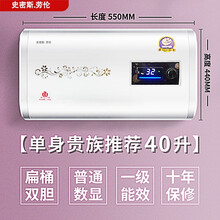 史密斯.劳伦热水器电家用速热卫生间小型储水式洗澡40L50升60升80扁桶 扁通40升数显2000瓦 上门安装