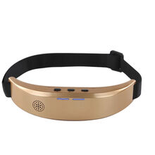 睡眠神器头部按摩仪睡眠仪助眠器缓解忧郁睡不着安神按摩器 土豪金 智能语音加热睡眠仪(电极片)