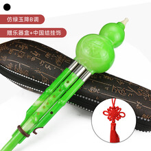 葫芦丝初学者入门C调降b调大人小学生儿童自学演奏型初学乐器 仿绿玉降B调+乐器盒