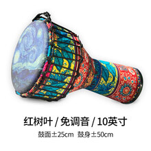 升级碳纤维初学者手鼓丽江云南儿童幼儿园碳纤维网红非洲鼓 10.5寸-红树叶(材质升级成碳纤维)
