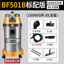 工业吸尘器家用洗车商用吸水机大吸力工业30升1500W 501B标配（2.5米细软管）