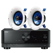 雅马哈（Yamaha）TSR-400+IC800 吸顶音响 吸顶喇叭吊顶音箱 家用客厅家庭背景音乐USB蓝牙音响功放（3件套）