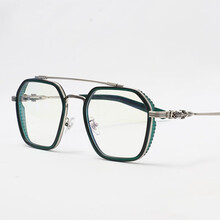 叙旧 大脸超宽155mm近视眼镜框复古男女ins网红防蓝光眼镜架大码潮可配变色有度数 砂绿色 配镜(1.67防辐射镜片0-800度)