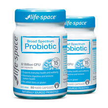 Life Space成人广谱益生菌320亿活菌60粒/瓶*2瓶装