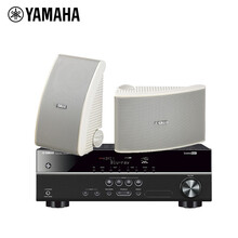 雅马哈（YAMAHA） NS-AW392（1对）+RX-V283 壁挂式家庭影院音箱会议室音响全天候系列 白色