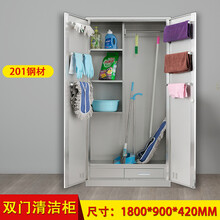 荟森 304不锈钢水杯柜工厂车间员工茶杯存放架茶水间休息置物柜清洁柜 201双门清洁柜 1.0mm