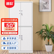 迪欧 (DIOUS) 储物柜 资料柜 凭证柜 钢制铁皮柜 亚光灰色 带锁 通双节文件柜