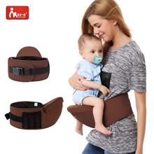 腰凳婴儿背带 外出背包式前置前抱式婴幼儿腰带省力绑带凳子婴儿背带坐垫婴儿童 14普通单凳-咖啡色