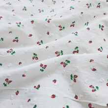 纯棉布匹夏天裙子布料小碎花娃衣布匹做衣服可爱日系连衣裙衬衫 布雨 白底碎花/半米