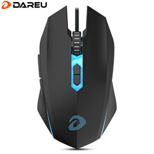 达尔优（dareu）牧马人EM915 有线rgb鼠标 电竞游戏鼠标 笔记本电脑办公鼠标 吃鸡鼠标宏 6000dpi 酷黑版