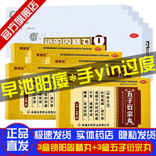 北京同仁堂锁阳固精丸增大真粗量可搭配男性壮阳补肾壮阳中西药品阳痿早泄纯中药手y过度阳痿早泄时间短华佗 治疗手Y过度阳痿敏感早泄时间短3盒+3盒五子衍宗丸