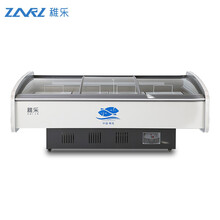 稚乐 商用展示冷柜岛柜点菜冰柜雪糕柜大容量展示冰柜制冷超市商用展示柜冰柜保鲜冰箱玻璃门 1.6米铜管保鲜配菜柜