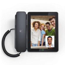 铱方C17/C18/7518/7528/7558智能可视视频电话 安卓触屏IP话机 家用办公固定座机  C18黑色高配版双千兆网口POE供电