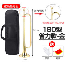 少先队学生小号乐器降B调鼓号队青年号 小铜号子儿童 省力款 金色【省力号嘴】送号包 号旗 白手套