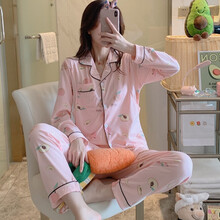 孕妇哺乳睡衣夏 月子服哺乳睡衣春秋纯棉三月份四孕妇产后喂奶衣夏季薄款产妇吸汗 开衫水蜜桃粉 L(建议100-120)