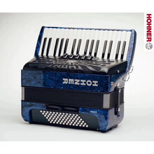 德国霍纳HOHNER手风琴成人初学演奏琴考级键盘手风琴定制款 72贝斯蓝色