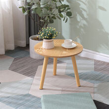 元正  飘窗小茶几小桌子卧室坐地毯上炕桌家用吃饭出租房阳台小茶桌学习 木纹圆40【加高40】