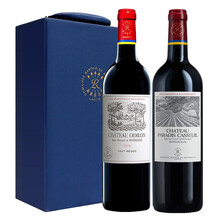 超市	拉菲（LAFITE）凯萨天堂古堡珍酿/遨迪诺古堡上梅多克源自拉菲罗斯柴尔德红葡萄酒750ml*2 耀蓝礼盒装