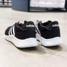 阿迪达斯（adidas）男鞋夏季运动鞋GALAXAR Run网面透气休闲鞋跑步鞋 EG3283黑白 44