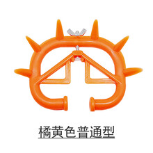 牛犊断奶器 兽用器械大号牛鼻刺小牛断奶鼻刺犊牛断奶器加厚塑料牛鼻环牛鼻圈 橘黄色普通型(200个)