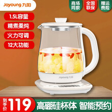 九阳 养生壶 玻璃煎药壶 迷你花茶壶 煮茶器电水壶 家用热水壶 烧开水壶 1.5L电热水壶 榛果褐