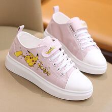 VS EK℠ゞ品牌童装儿童鞋子2021年春秋季薄款帆布鞋透气小学生夏款女童休闲运动板鞋 粉色A 30