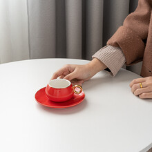 2021年新品意式浓缩咖啡杯espresso杯小号小容量俄罗斯土耳其咖啡杯 UI003_红色_有描金