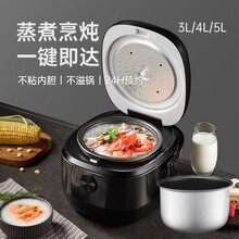 家實 智能多功能电饭煲3L 4L 5L电饭锅蒸饭器迷你2-8人多功能小型电饭锅 不粘内胆 黑色 普通内胆3L 快速加热 多功能