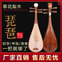 琵琶乐器 鸡翅木琵琶 专业琵琶红木花梨木琵琶演奏考级专琵笆 草花梨木琵琶