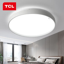 TCL照明 客厅吸顶灯led圆形后现代北欧大气简约卧室书房灯 简素-白-24W三色调光φ380mm