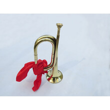 冲锋号道具步好 军号 冲锋号 铜小号 成人 集结号 短军号 乐器 bugle 道具 军号+手套+方巾