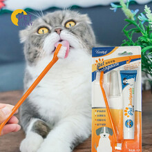petofstory  宠物猫牙刷牙膏套装 狗狗牙刷猫咪牙刷猫猫狗狗清洁牙齿手指指套用品牛肉味牙膏