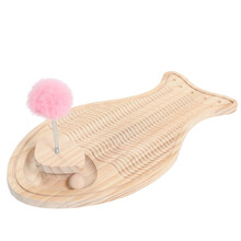 KimPets鱼形实木猫抓板不掉屑猫爪板耐用猫咪磨爪板神器抓板磨爪子用品 鱼形实木猫抓板-大号28*53cm